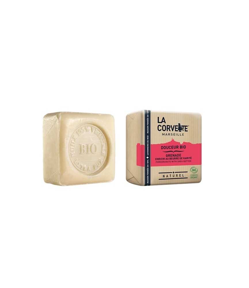 Savon Douceur - Bio - Grenade - 100 Grs - LA CORVETTE Savon Douceur - Bio - Grenade - 100 Grs - LA CORVETTE