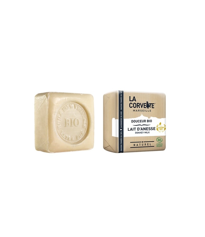 Savon Douceur - Bio - Lait d'Anesse - 100 Grs - LA CORVETTE Savon Douceur - Bio - Lait d'Anesse - 100 Grs - LA CORVETTE
