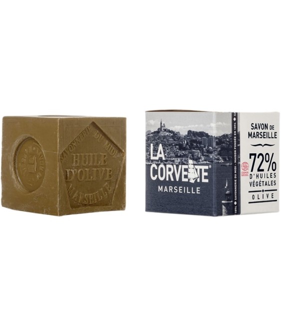 Cube de Savon de Marseille - Olive - 200 Grs - LA CORVETTE