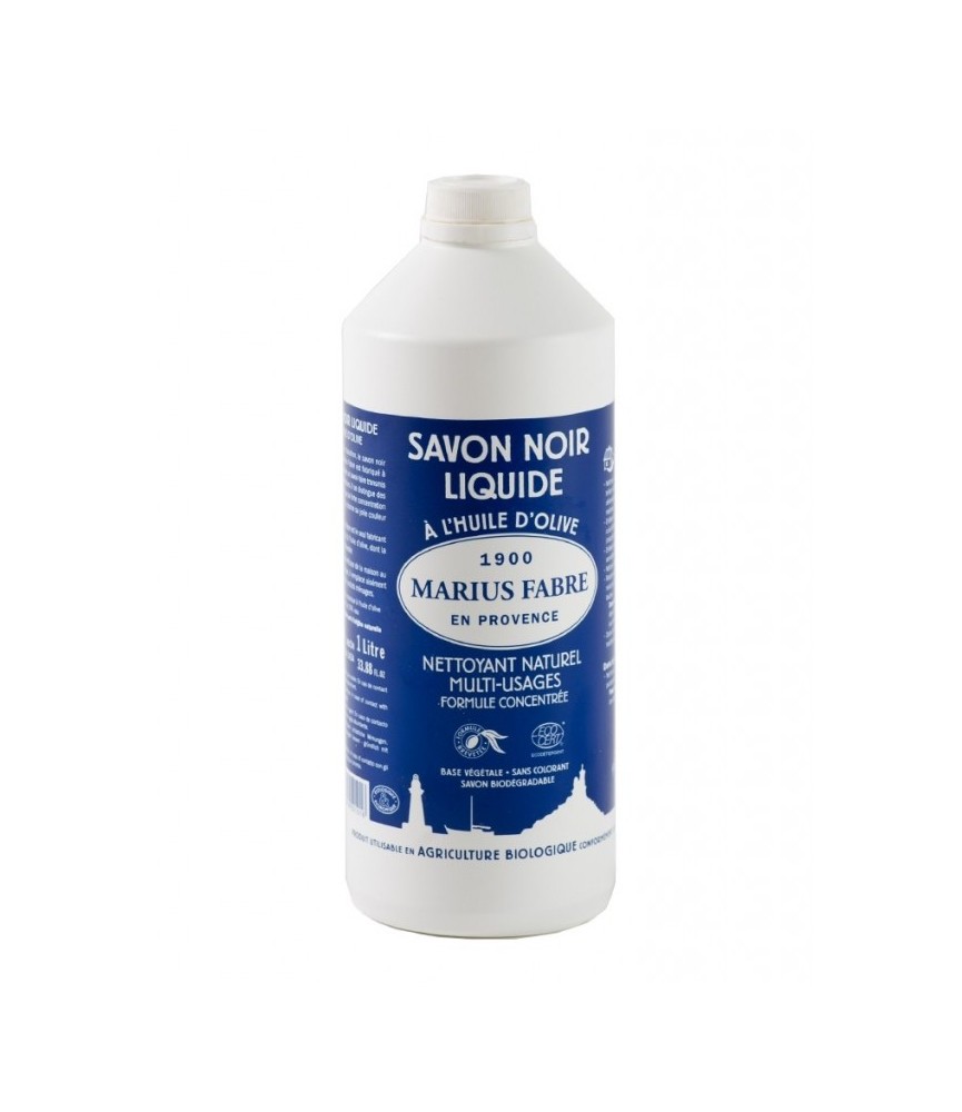 Savon Noir liquide - Huile d'olive - Nettoyant naturel - 1 L - MARIUS FABRE Savon Noir liquide - Huile d'olive - Nettoyant naturel - 1 L - MARIUS FABRE