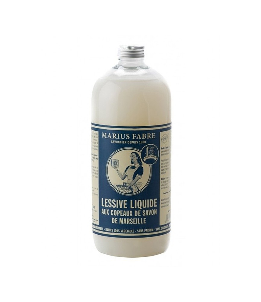 Lessive liquide aux copeaux de Savon de Marseille 1L - MARIUS FABRE Lessive liquide aux copeaux de Savon de Marseille 1L - MARIUS FABRE