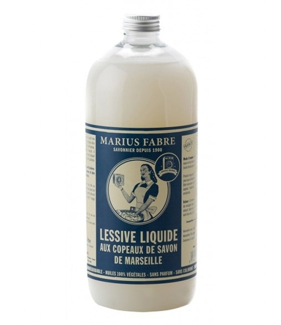 Lessive liquide aux copeaux de Savon de Marseille 1L - MARIUS FABRE Lessive liquide aux copeaux de Savon de Marseille 1L - MARIUS FABRE