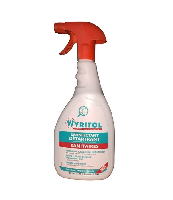 Désinfectant et détartrant pour sanitaires - 750 ml - WYRITOL
