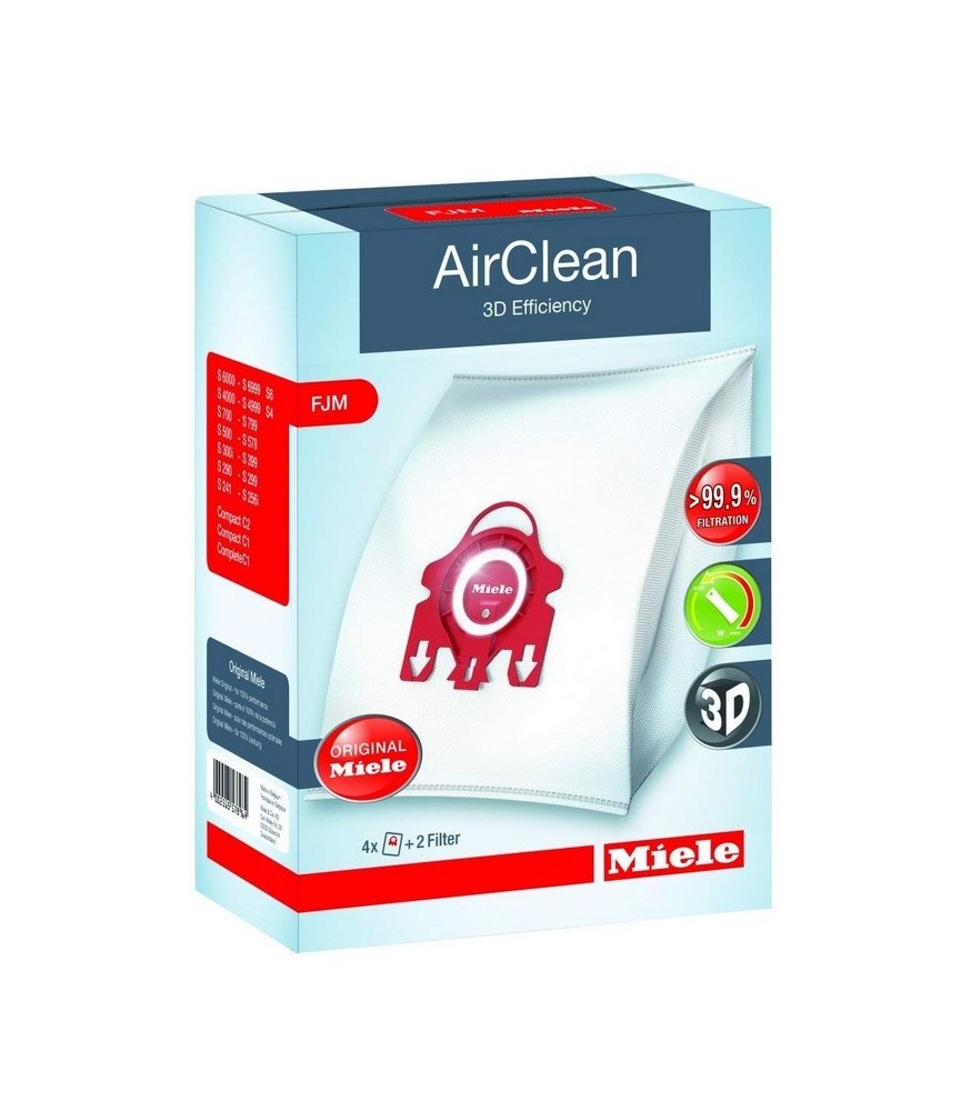 Sac aspirateur HyClean 3D Efficiency FJM - 4 sacs + 2 filtres - MIELE Sac aspirateur HyClean 3D Efficiency FJM - 4 sacs + 2 filtres - MIELE
