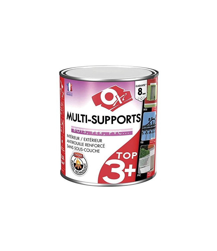 Peinture multi-supports - TOP 3 - Jaune sécurité - 500 ml - Satin - OXI Peinture multi-supports - TOP 3 - Jaune sécurité - 500 ml - Satin - OXI