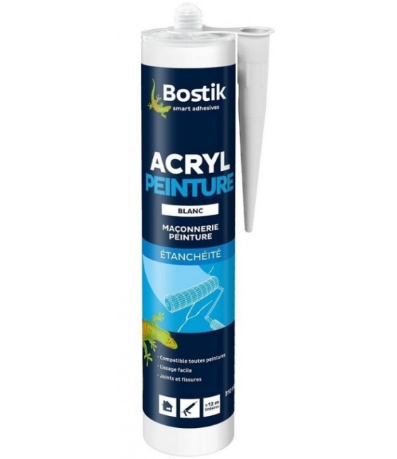 Mastic acrylique d'étanchéité spécial peintre - Acryl peinture - 310 ml - BOSTIK