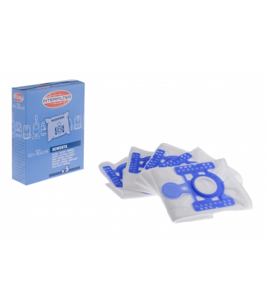 5 sacs d'aspirateur en microfibres - 601-RO41M - INTERFILTER 5 sacs d'aspirateur en microfibres - 601-RO41M - INTERFILTER