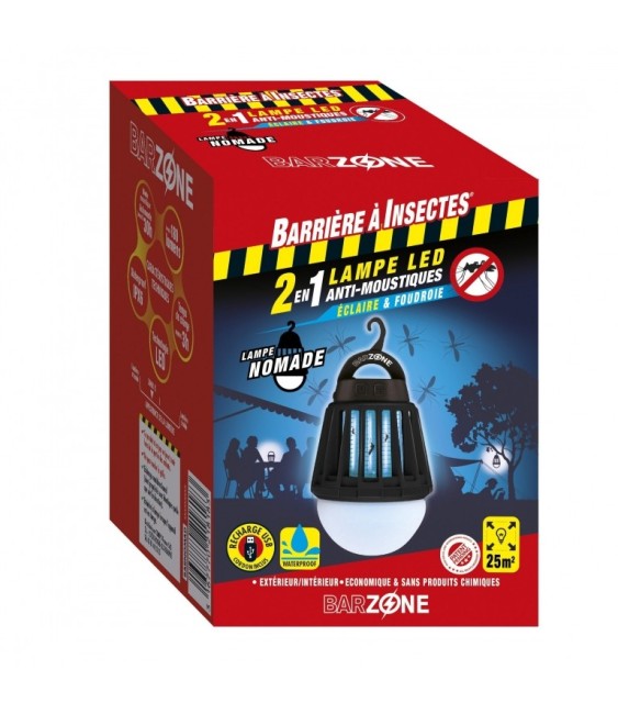 Barrière à Insectes - Ampoule LED anti-moustiques 2 en 1 - Barzone - 25 m² - BARRIERE A INSECTES
