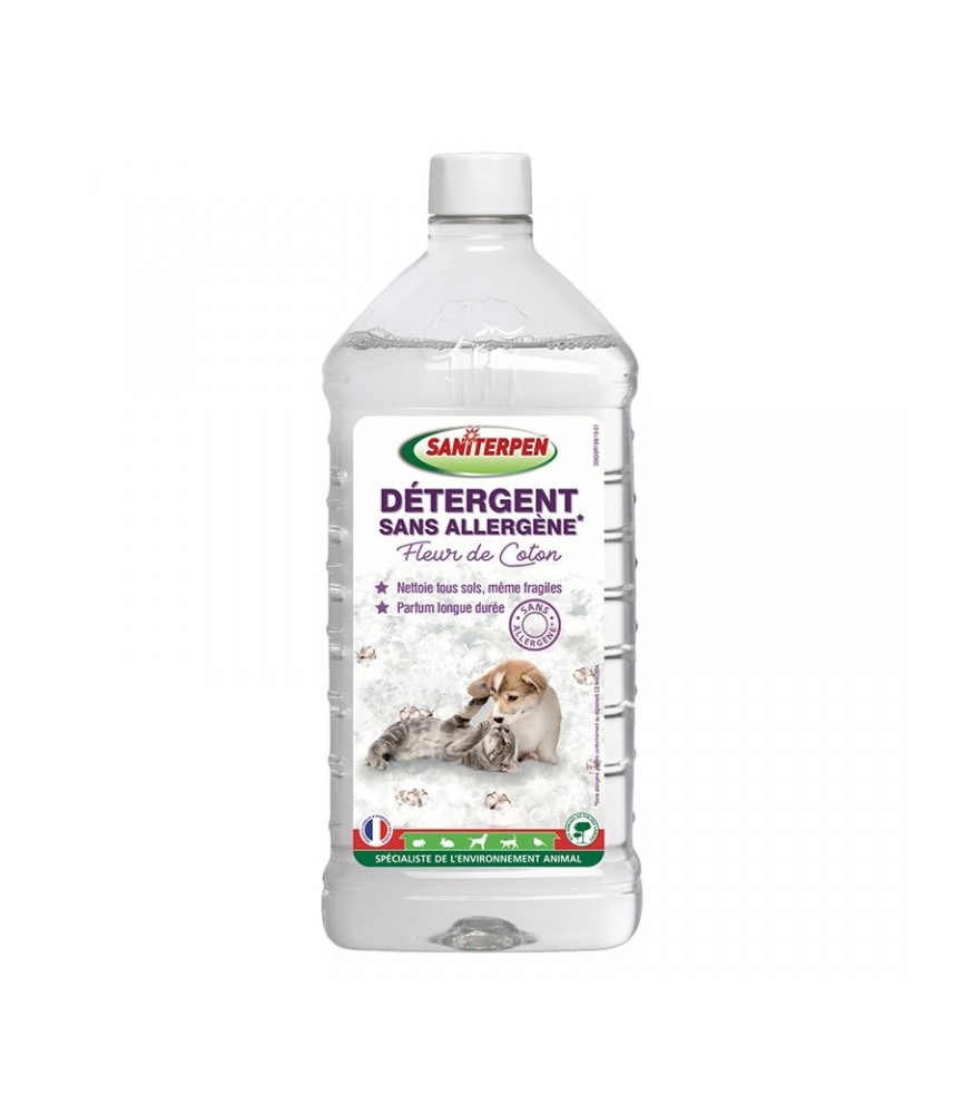 Détergent sols sans allergène - Fleur de coton - 1 L - SANITERPEN