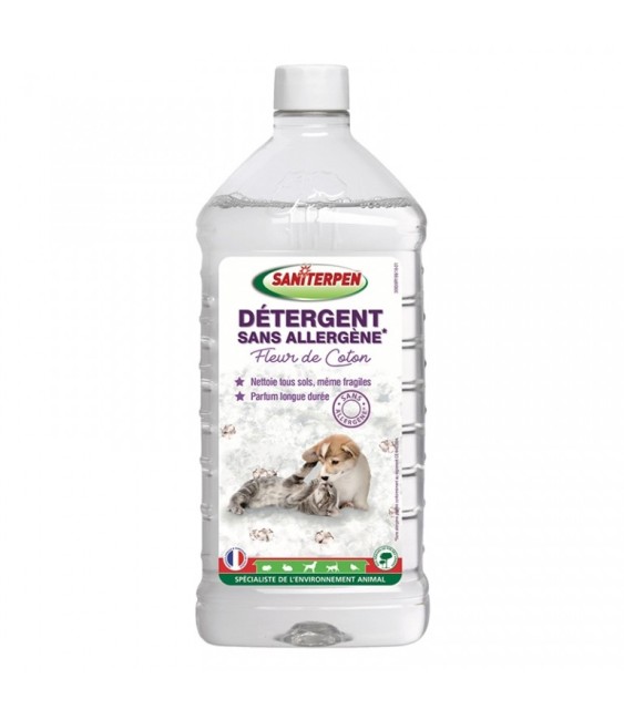 Détergent sols sans allergène - Fleur de coton - 1 L - SANITERPEN
