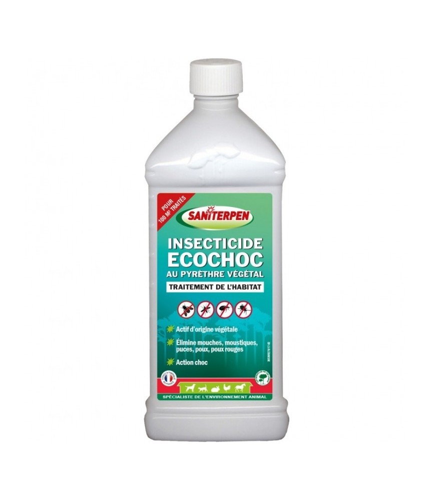 Insecticide au pyrèthre végétal - Traitement habitat - Ecochoc - 1 L - SANITERPEN Insecticide au pyrèthre végétal - Traitement habitat - Ecochoc - 1 L - SANITERPEN