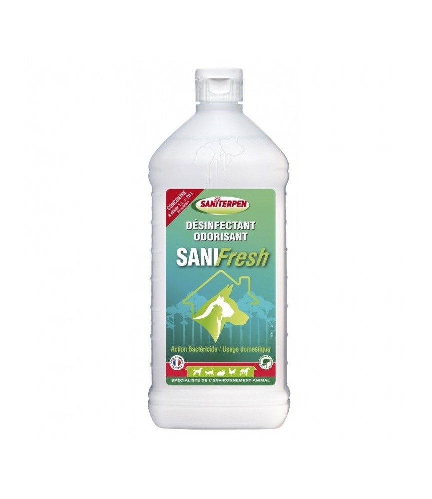Désinfectant odorisant concentré - Menthe Eucalyptus - Sanifresh - 1 L - SANITERPEN Désinfectant odorisant concentré - Menthe Eucalyptus - Sanifresh - 1 L - SANITERPEN