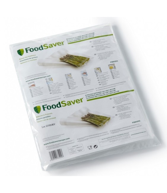 32 sacs grande capacité pour machine à faire le vide - FSB3202 - 3.78 L - FOOD SAVER