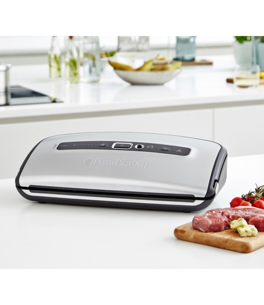 Système d’emballage sous vide avec compartiment pour rouleau - FFS004X - Argent - FOOD SAVER