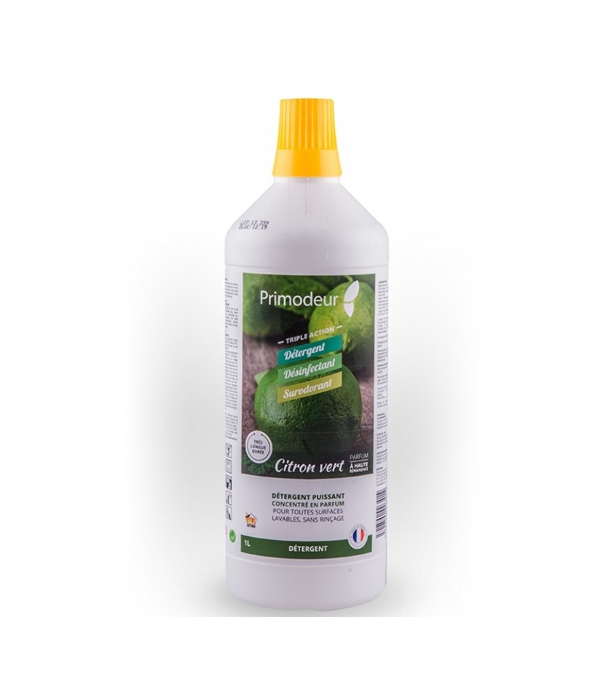 Détergent puissant concentré - Primodeur 3D - 1L - Citron Vert - PRIMODEUR Détergent puissant concentré - Primodeur 3D - 1L - Citron Vert - PRIMODEUR