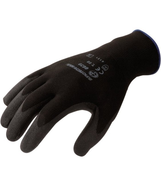 Gants de précision en Polyester - Taille 9 - Noir - EUROTECHNIQUE