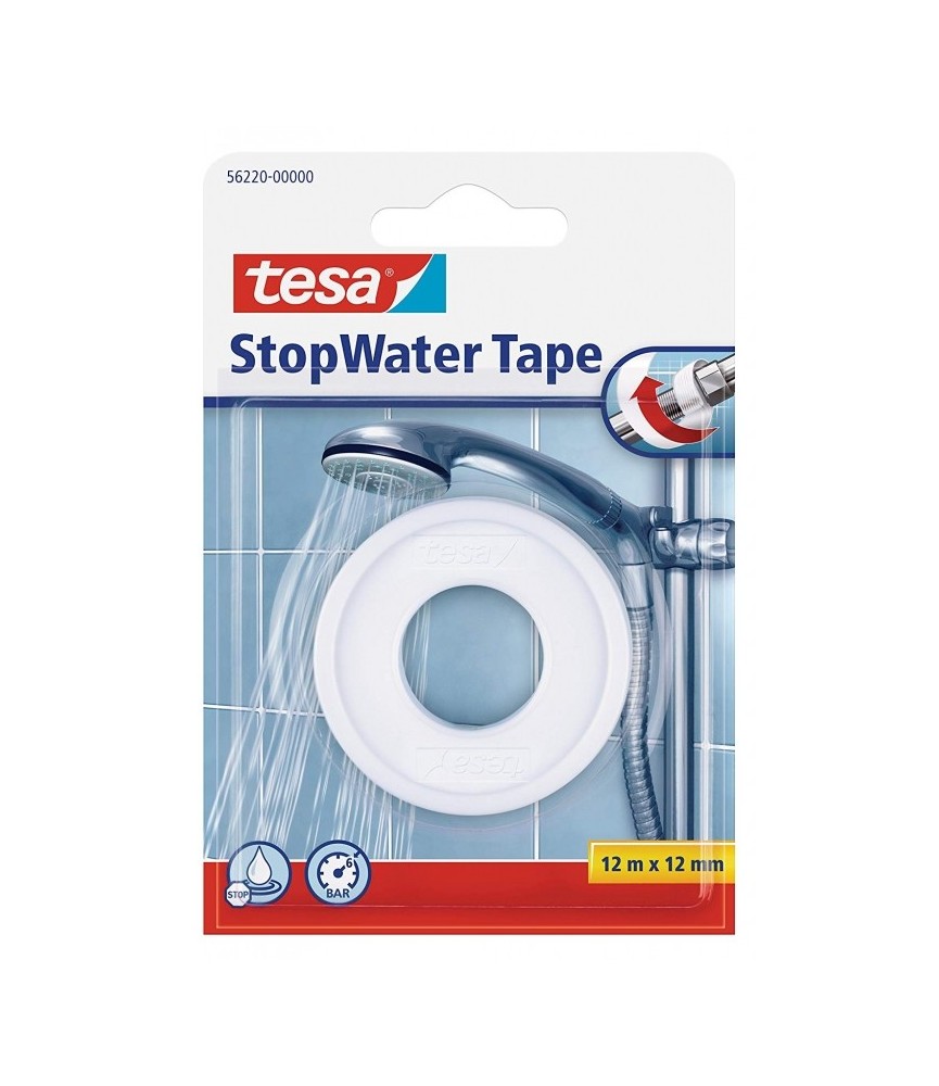 Ruban d'étanchéité P.T.F.E - Téflon - 12 m x 12 mm - StopWater - TESA Ruban d'étanchéité P.T.F.E - Téflon - 12 m x 12 mm - StopWater - TESA