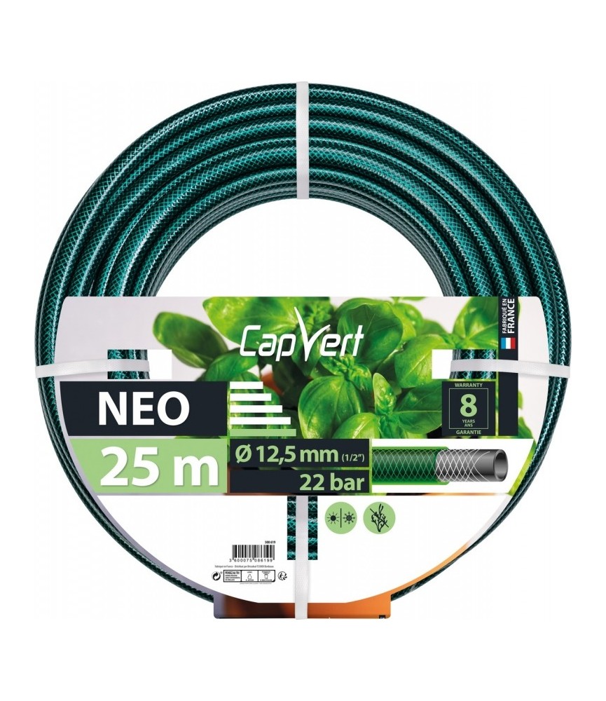 Tuyau d'arrosage Neo 3 couches - 12.5 x 25 M - CAP VERT Tuyau d'arrosage Neo 3 couches - 12.5 x 25 M - CAP VERT