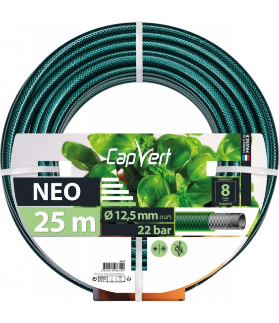 Tuyau d'arrosage Neo 3 couches - 12.5 x 25 M - CAP VERT
