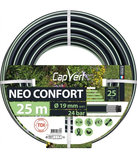 Tuyau d'arrosage Neo confort - 5 couches - 15 x 50 M - CAP VERT