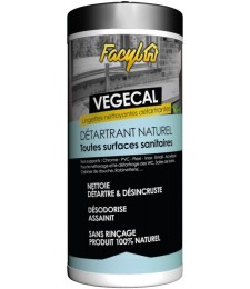 Lingettes détartrantes pour sanitaires - Vegetal - 36 lingettes - FACYL