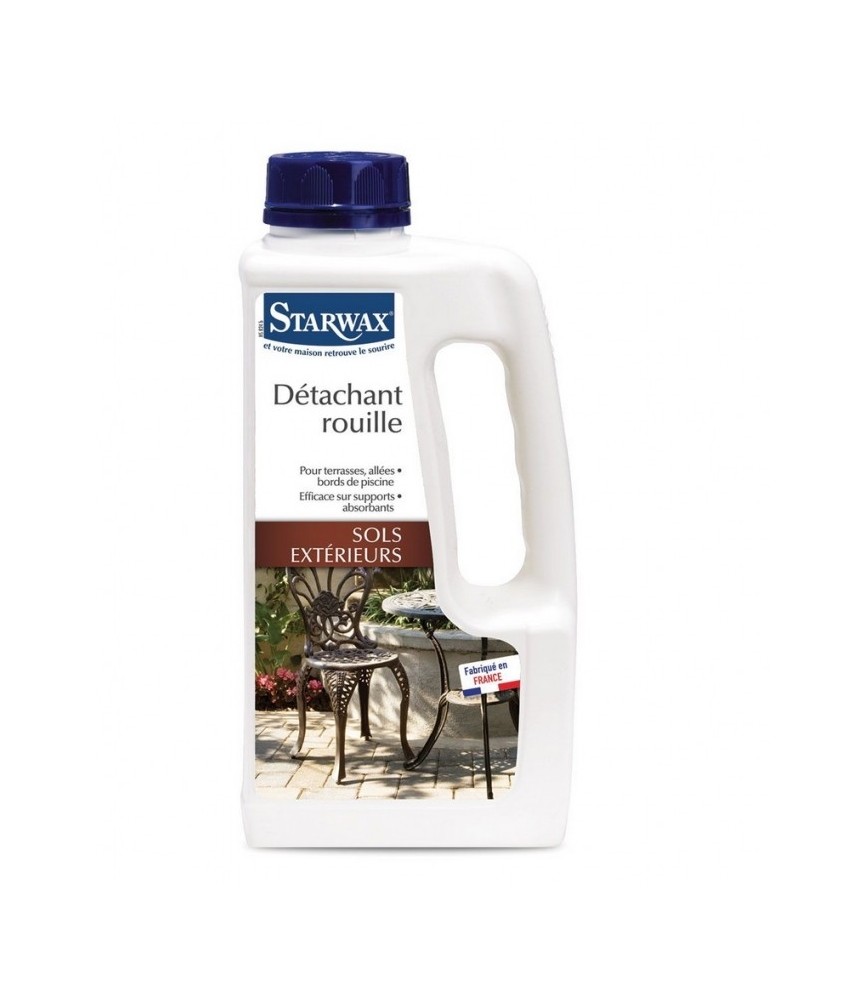 Détachant rouille pour sols extérieurs - 1 L - STARWAX Détachant rouille pour sols extérieurs - 1 L - STARWAX