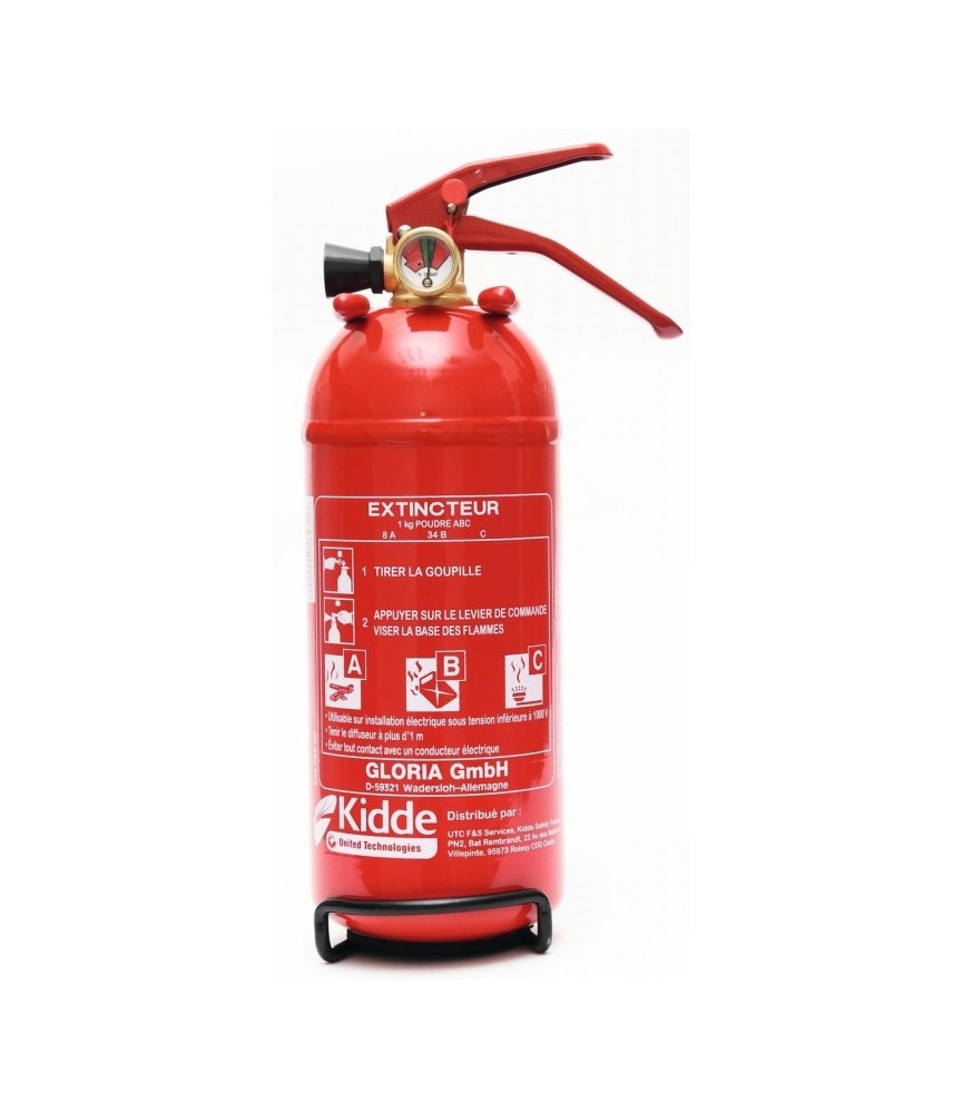 Extincteur 1kg à poudre polyvalente abc - KIDDE