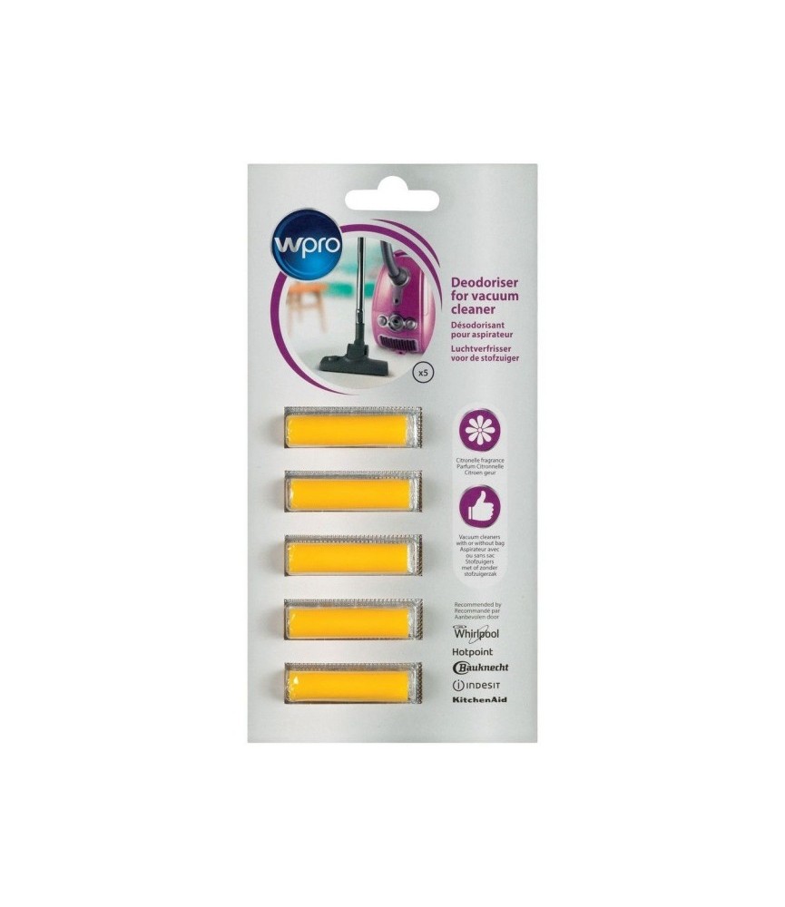 Désodorisant pour aspirateur - 5 bâtonnets à la citronnelle - WPRO Désodorisant pour aspirateur - 5 bâtonnets à la citronnelle - WPRO