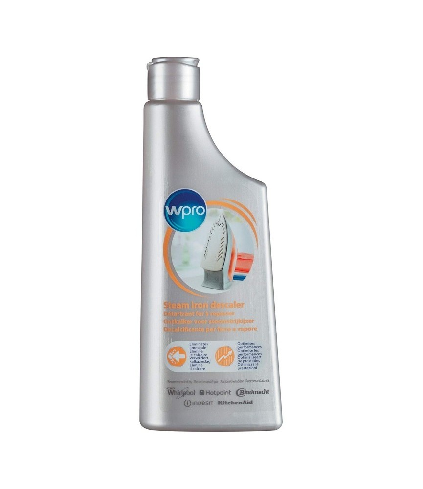 Détartrant liquide pour fer à repasser et centrale vapeur - 250 ml - WPRO Détartrant liquide pour fer à repasser et centrale vapeur - 250 ml - WPRO