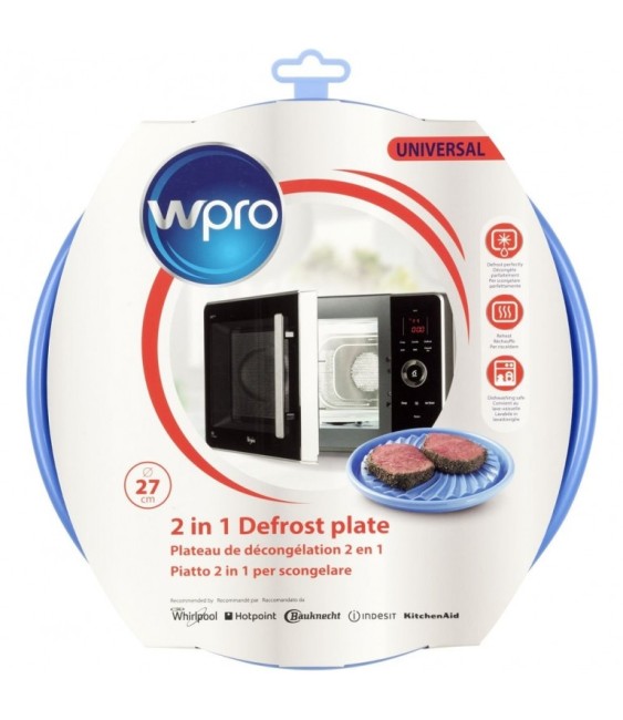 Plateau de décongélation pour micro-ondes - 2 en 1 - 27 cm - WPRO