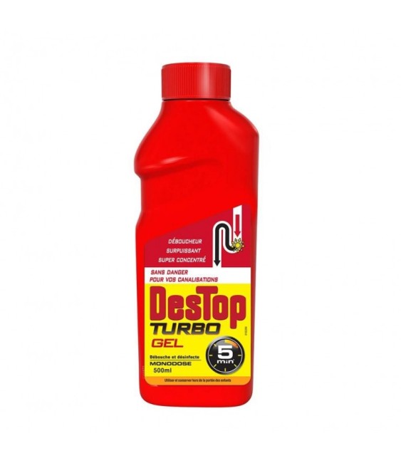 Déboucheur surpuissant - Destop Turbo - Gel javel - 1 L - DESTOP