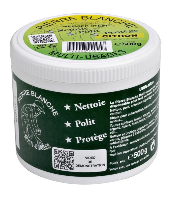 Pierre de nettoyage blanche - Citron - 500 Grs - MKT