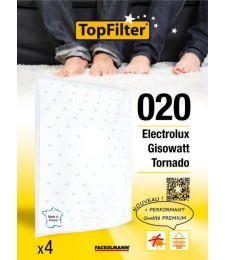 4 filtres protection moteur TopFilter PREMIUM pour aspirateur seau Electrolux Gisowatt Tornado - TOPFILTER