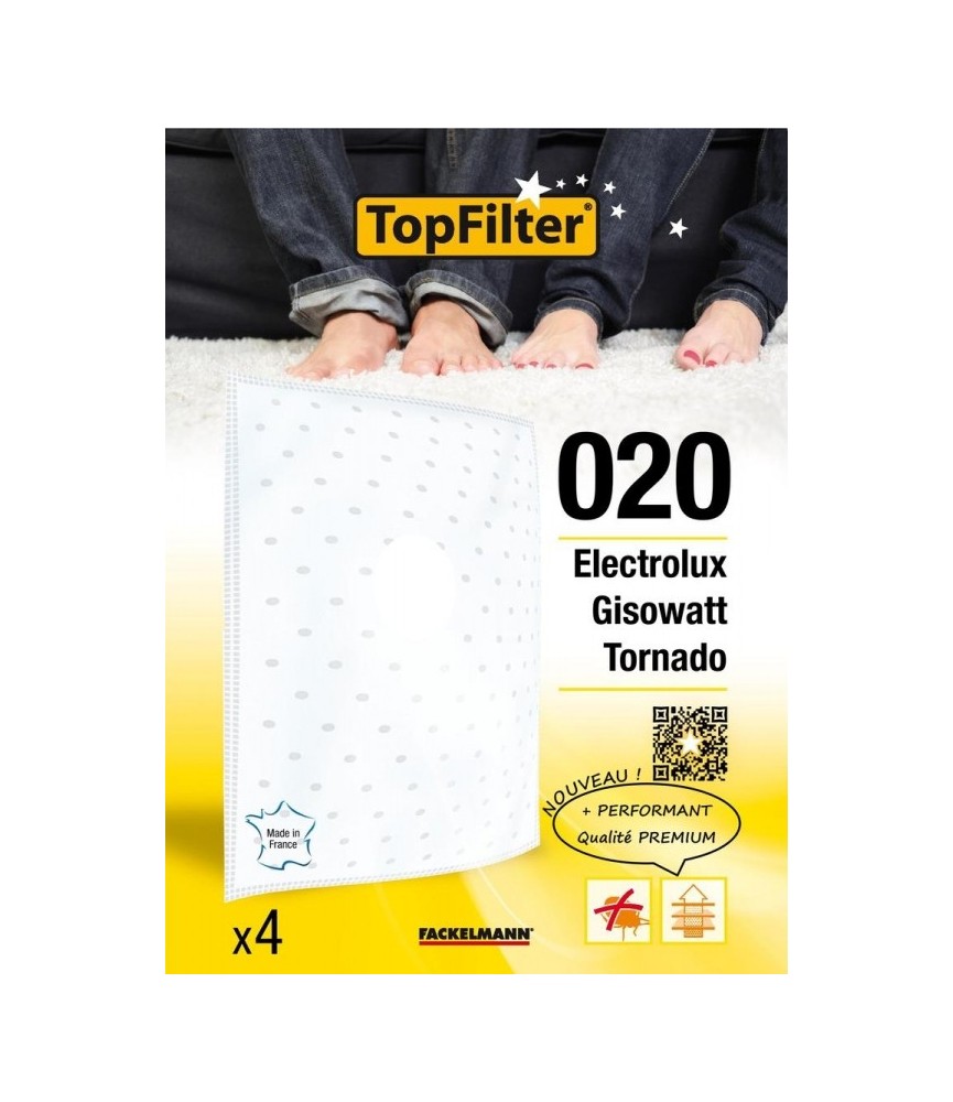 4 filtres protection moteur TopFilter PREMIUM pour aspirateur seau Electrolux Gisowatt Tornado - TOPFILTER