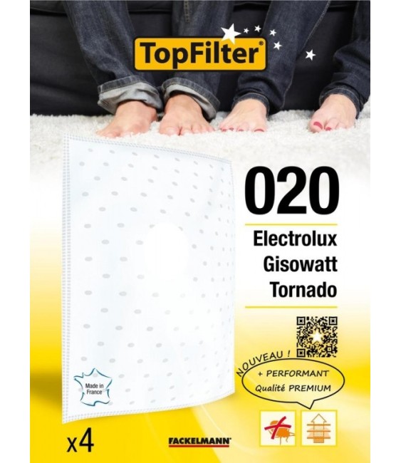 4 filtres protection moteur TopFilter PREMIUM pour aspirateur seau Electrolux Gisowatt Tornado - TOPFILTER