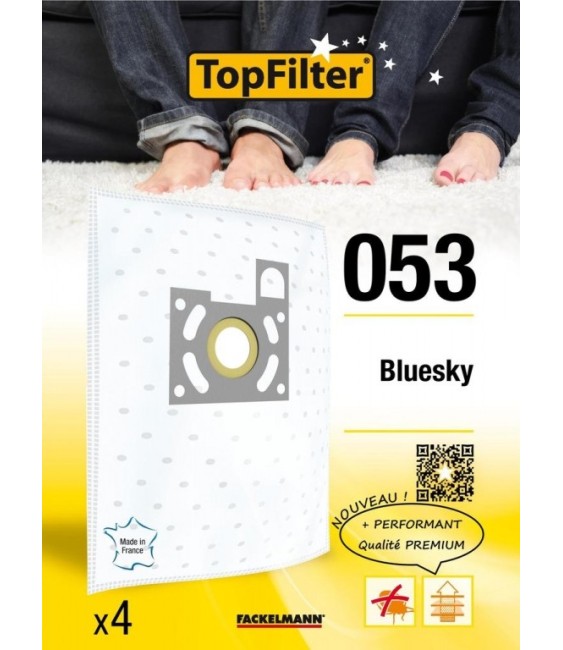 4 Sacs Aspirateur Premium - Bluesky - Model 053 - TOPFILTER