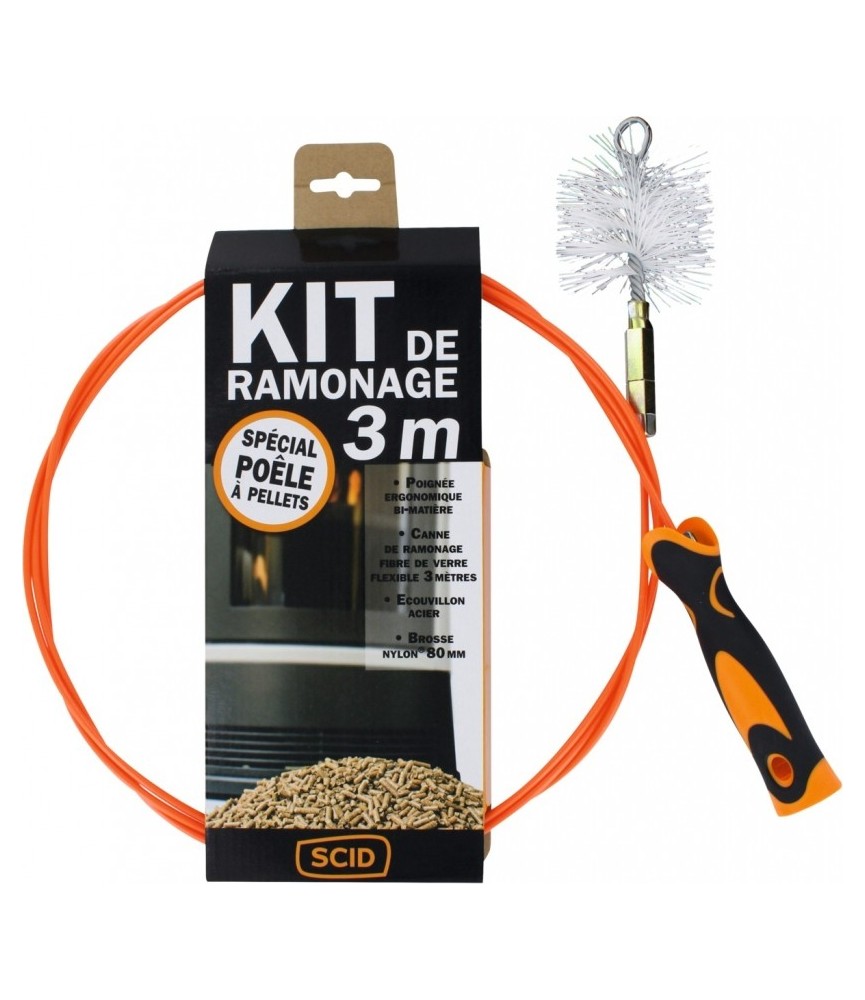 Kit de ramonage - Spécial Poêle à pellets - 3 M - SCID Kit de ramonage - Spécial Poêle à pellets - 3 M - SCID