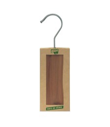 Anti-mites et acariens pour vêtements - 4 plaquettes / 2 cintres - Bois de cèdre - KAPO