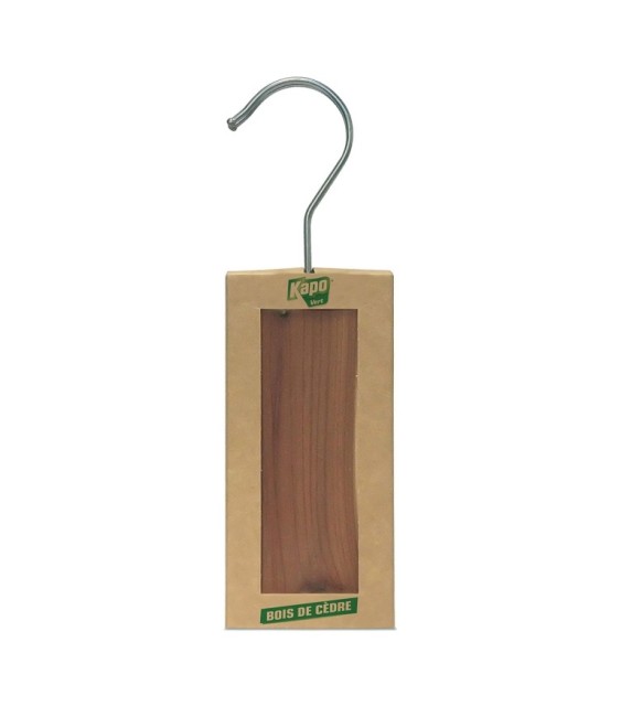 Anti-mites et acariens pour vêtements - 4 plaquettes / 2 cintres - Bois de cèdre - KAPO