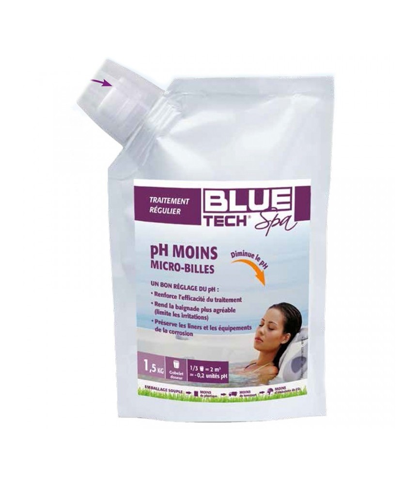PH Moins Spécial Spa - Sachet refermable - 1.5 Kg - BLUE TECH PH Moins Spécial Spa - Sachet refermable - 1.5 Kg - BLUE TECH