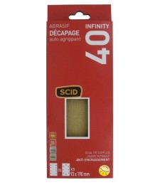 Patin abrasif auto-agrippant Infinity - 93 x 190 mm - Grain 40 - SCID
