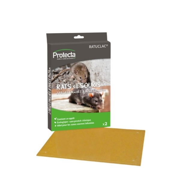 Pièges à rats et souris - 2 pièges englués Ratu'Clac - PROTECTA