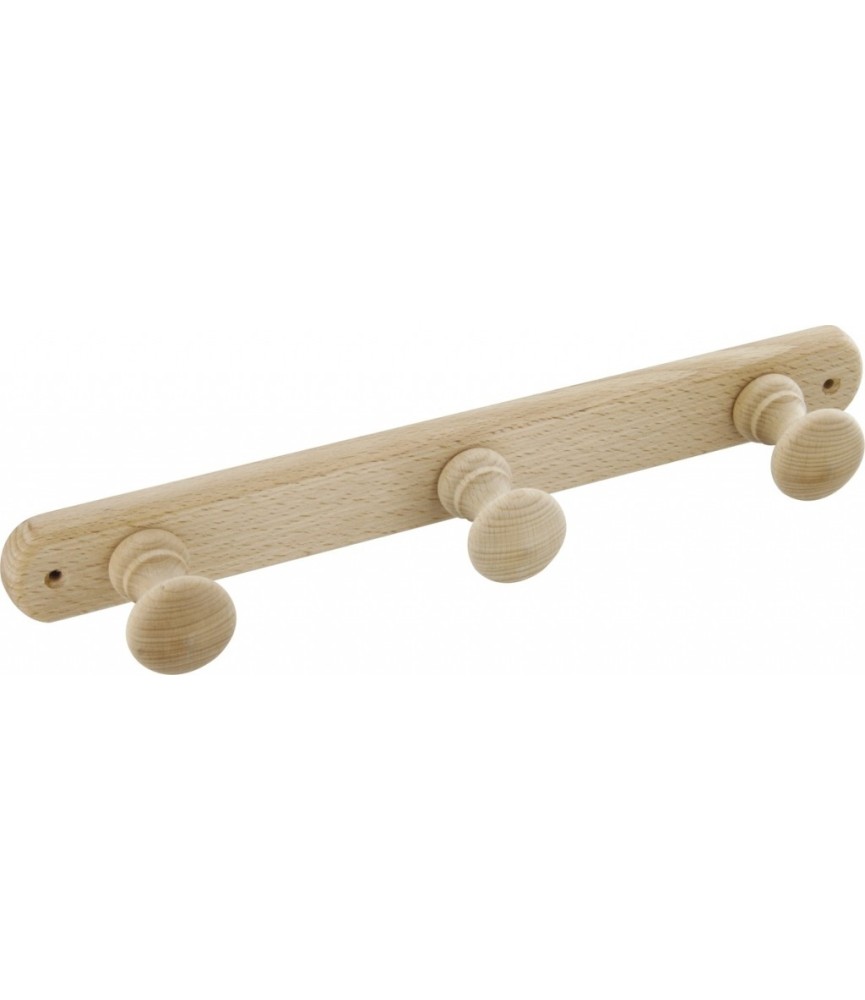 Porte-manteau en bois - Classique - 3 têtes - MOTTEZ Porte-manteau en bois - Classique - 3 têtes - MOTTEZ