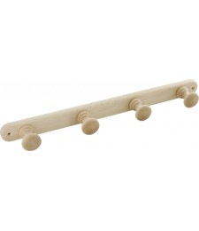 Porte-manteau en bois - Classique - 4 têtes - MOTTEZ