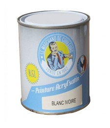 Peinture acrylique - Murs et plafonds - Satin - Blanc Ivoire - 0.5 L - ONIP