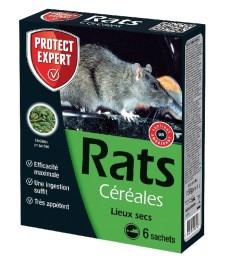 Raticide - Appâts à base de céréales - 150 Grs - PROTECT EXPERT