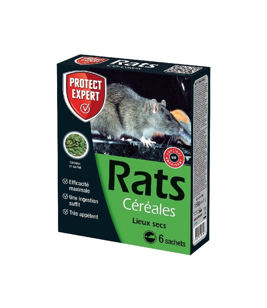 Raticide - Appâts à base de céréales - 150 Grs - PROTECT EXPERT Raticide - Appâts à base de céréales - 150 Grs - PROTECT EXPERT