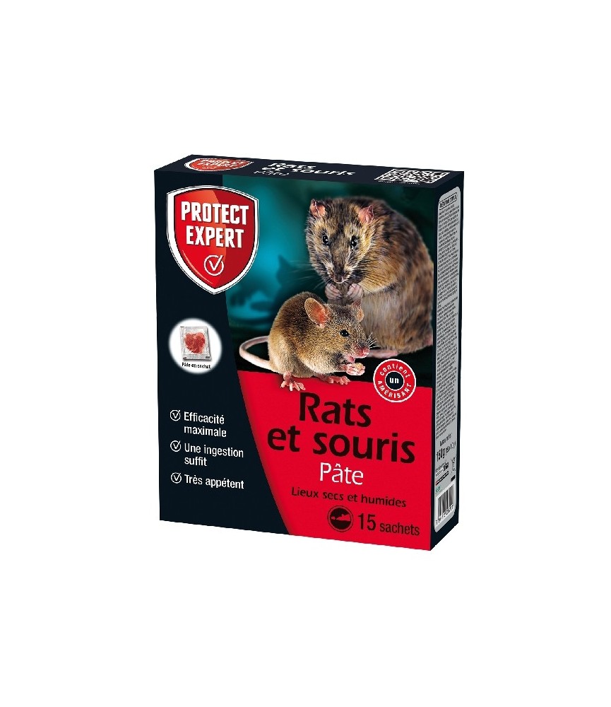 Raticide et souricide en pâte - Lieux secs et humides - 150 Grs - PROTECT EXPERT Raticide et souricide en pâte - Lieux secs et humides - 150 Grs - PROTECT EXPERT