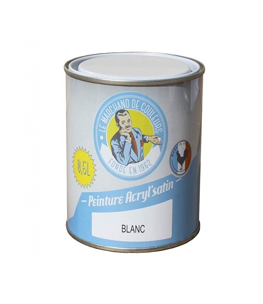 Peinture acrylique - Murs et plafonds - Satin - Gris galet - 0.5 L - ONIP