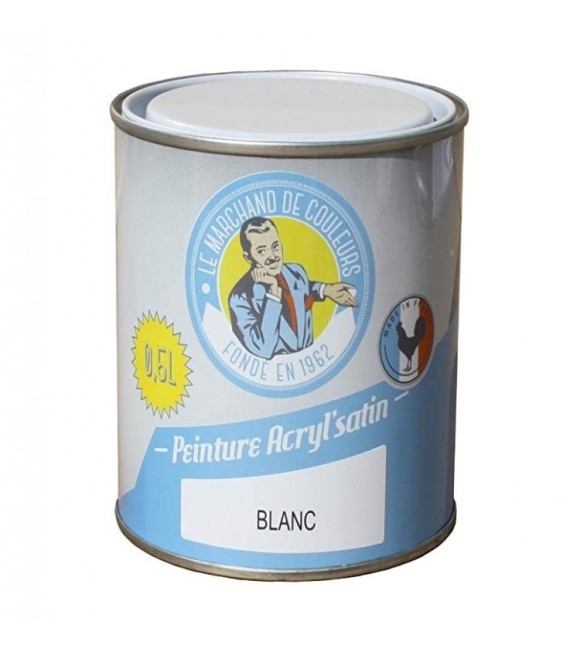 Peinture acrylique - Murs et plafonds - Satin - Gris galet - 0.5 L - ONIP